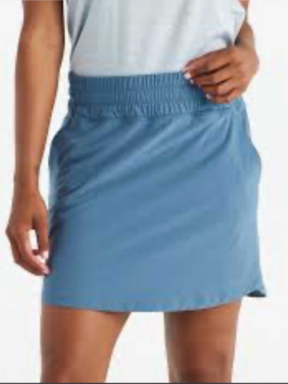 New Free Fly Women's Pull-On Breeze Skirt size Large in Pacific Blue